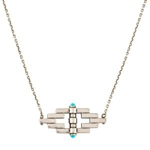 Pamela Love Silver Necklace with Turquoise Accents